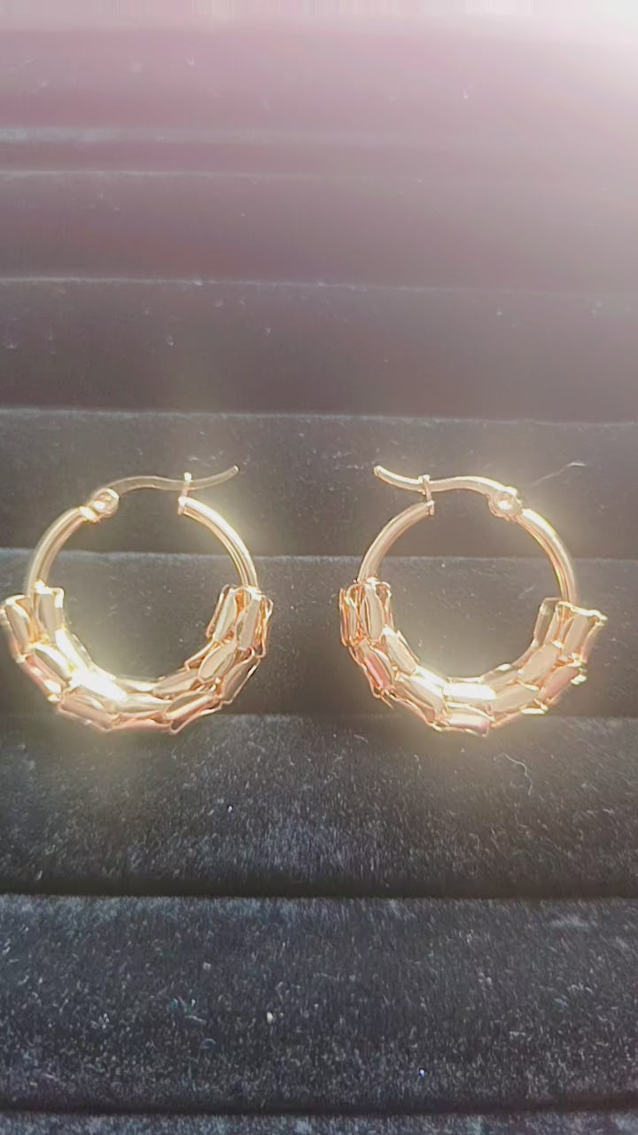 Textured Half-Hoop Earring