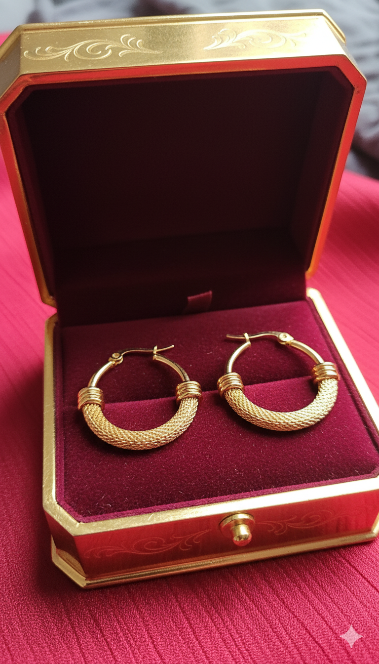 gold hoop earrings