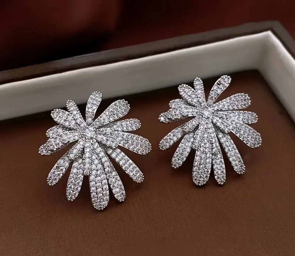 Crystal Burst stud earrings