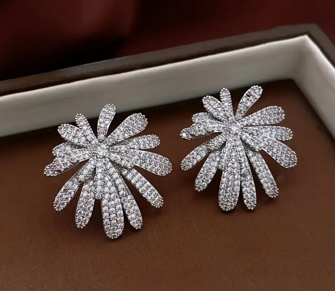 Crystal Burst stud earrings