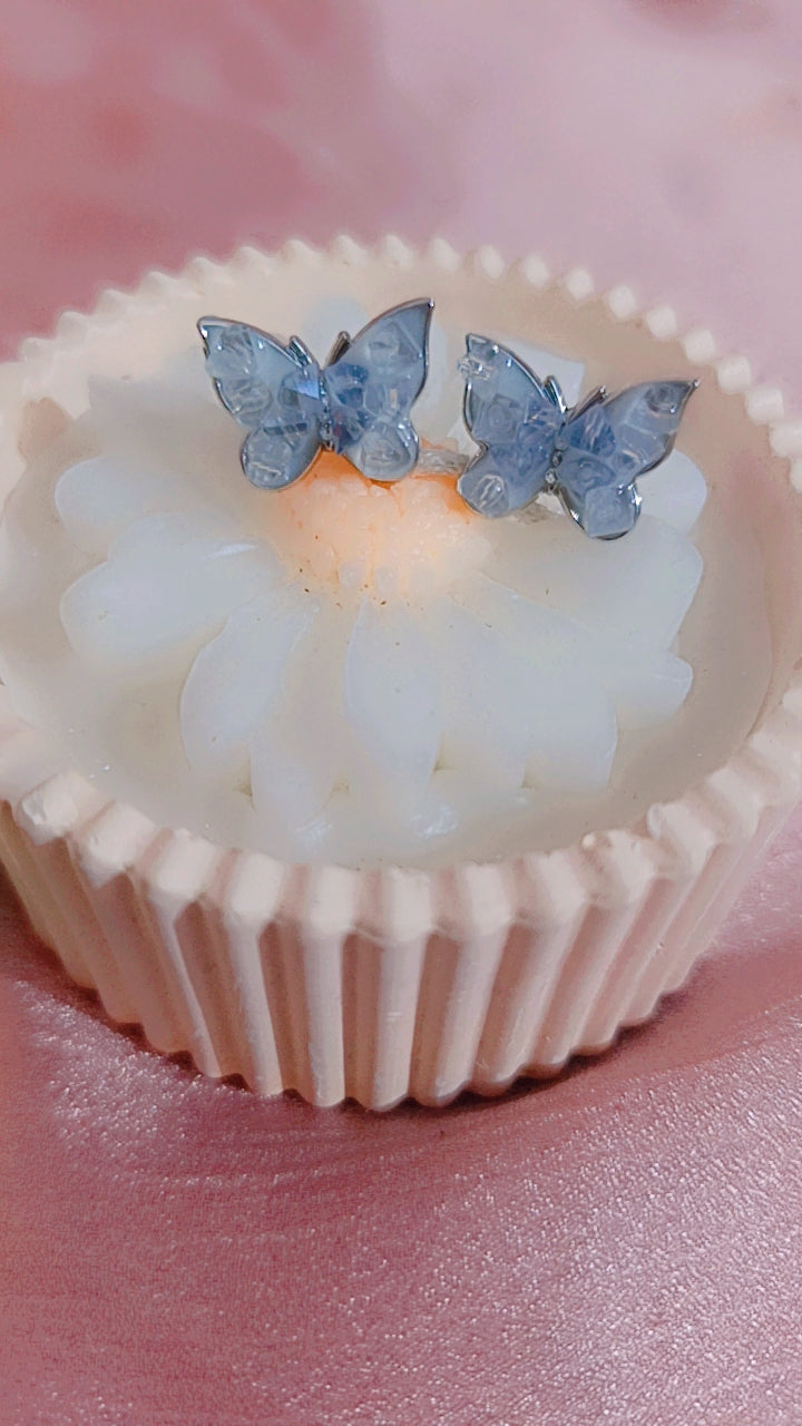 Blue Butterfly Stud Earrings
