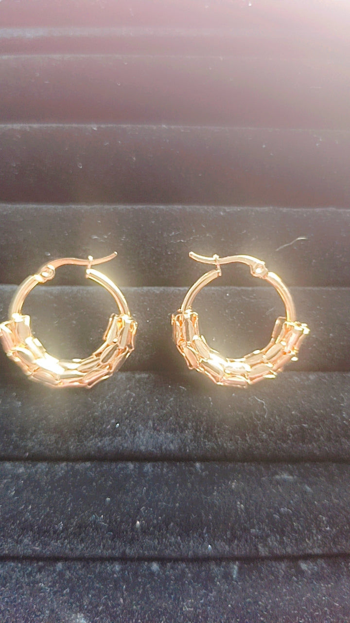 Textured Half-Hoop Earring
