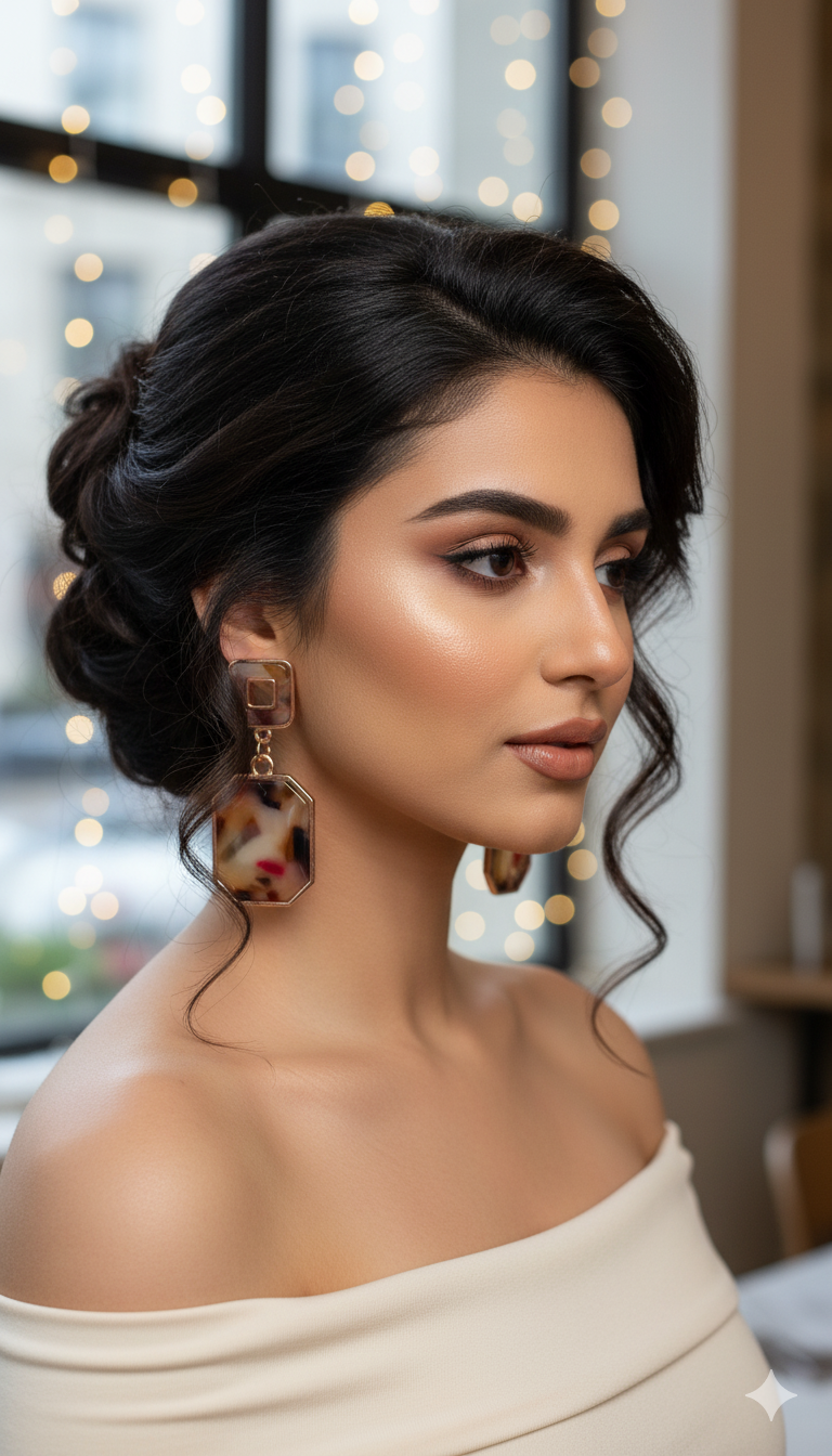 Abstract Resin Geometric Drop Earrings