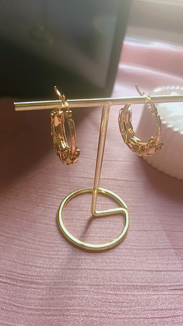 Textured Half-Hoop Earring